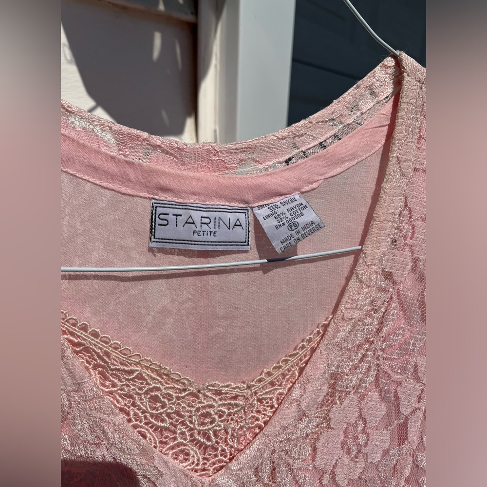 Vintage pink lace dress - Picture 5 of 5